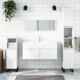 Armario de baño con espejo madera de ingeniería blanco de vidaXL, Muebles de baño - Ref: Foro24-833884, Precio: 62,77 €, Desc...