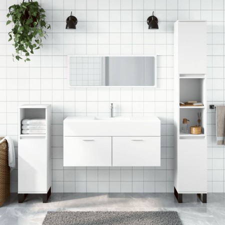 Armario de baño con espejo madera de ingeniería blanco de vidaXL, Muebles de baño - Ref: Foro24-833884, Precio: 72,58 €, Desc...