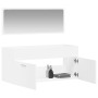 Armario de baño con espejo madera de ingeniería blanco de vidaXL, Muebles de baño - Ref: Foro24-833884, Precio: 72,58 €, Desc...