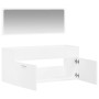 Armario de baño con espejo madera de ingeniería blanco de vidaXL, Muebles de baño - Ref: Foro24-833884, Precio: 72,58 €, Desc...
