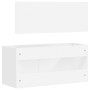 Armario de baño con espejo madera de ingeniería blanco de vidaXL, Muebles de baño - Ref: Foro24-833884, Precio: 72,58 €, Desc...
