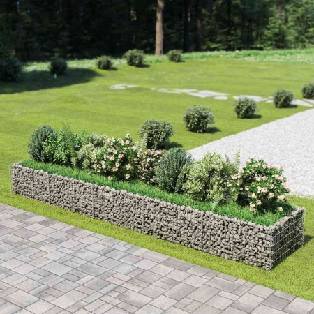 Arriate de gaviones de acero 450x90x50 cm en Macetas y jardineras | Comprar online en Foru.es
