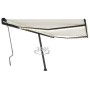 Toldo manual retráctil con LED color crema 400x350 cm en Toldos | Comprar online en Foru.es