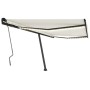 Toldo manual retráctil con LED color crema 400x350 cm en Toldos | Comprar online en Foru.es