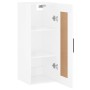 Armario de pared madera ingeniería blanco brillo 34,5x34x90 cm de vidaXL, Aparadores - Ref: Foro24-830526, Precio: 56,04 €, D...