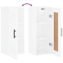 Armario de pared madera ingeniería blanco brillo 34,5x34x90 cm de vidaXL, Aparadores - Ref: Foro24-830526, Precio: 56,04 €, D...