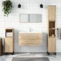 Armario de baño con espejo madera de ingeniería roble Sonoma de vidaXL, Muebles de baño - Ref: Foro24-833881, Precio: 57,91 €...
