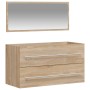 Armario de baño con espejo madera de ingeniería roble Sonoma de vidaXL, Muebles de baño - Ref: Foro24-833881, Precio: 79,33 €...