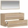Armario de baño con espejo madera de ingeniería roble Sonoma de vidaXL, Muebles de baño - Ref: Foro24-833881, Precio: 57,91 €...