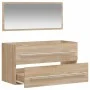Armario de baño con espejo madera de ingeniería roble Sonoma de vidaXL, Muebles de baño - Ref: Foro24-833881, Precio: 57,91 €...