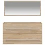 Armario de baño con espejo madera de ingeniería roble Sonoma de vidaXL, Muebles de baño - Ref: Foro24-833881, Precio: 57,91 €...