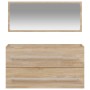 Armario de baño con espejo madera de ingeniería roble Sonoma de vidaXL, Muebles de baño - Ref: Foro24-833881, Precio: 79,33 €...