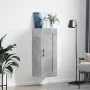Armario de pared madera ingeniería gris hormigón 34,5x34x90 cm de vidaXL, Aparadores - Ref: Foro24-830528, Precio: 48,32 €, D...