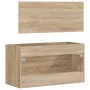 Armario de baño con espejo madera de ingeniería roble Sonoma de vidaXL, Muebles de baño - Ref: Foro24-833881, Precio: 57,91 €...