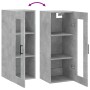 Armario de pared gris hormigón 34,5x34x90 cm de vidaXL, Aparadores - Ref: Foro24-828920, Precio: 52,38 €, Descuento: %