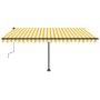Toldo manual retráctil con LED amarillo y blanco 400x350 cm en Toldos | Comprar online en Foru.es