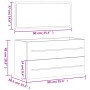 Armario de baño con espejo madera de ingeniería blanco brillo de vidaXL, Muebles de baño - Ref: Foro24-833883, Precio: 62,28 ...