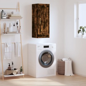 Armario de pared madera ingeniería roble ahumado 34,5x34x90 cm de vidaXL, Aparadores - Ref: Foro24-830489, Precio: 48,76 €, D...