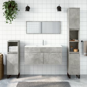 Armario de baño con espejo madera de ingeniería gris hormigón de vidaXL, Muebles de baño - Ref: Foro24-833887, Precio: 69,94 ...