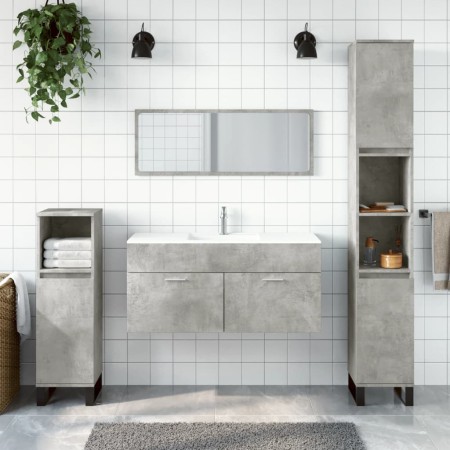 Armario de baño con espejo madera de ingeniería gris hormigón de vidaXL, Muebles de baño - Ref: Foro24-833887, Precio: 69,94 ...