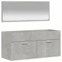 Armario de baño con espejo madera de ingeniería gris hormigón de vidaXL, Muebles de baño - Ref: Foro24-833887, Precio: 51,24 ...