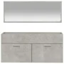 Armario de baño con espejo madera de ingeniería gris hormigón de vidaXL, Muebles de baño - Ref: Foro24-833887, Precio: 51,24 ...
