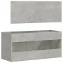 Armario de baño con espejo madera de ingeniería gris hormigón de vidaXL, Muebles de baño - Ref: Foro24-833887, Precio: 51,24 ...