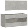 Armario de baño con espejo madera de ingeniería gris hormigón de vidaXL, Muebles de baño - Ref: Foro24-833887, Precio: 69,94 ...