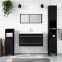 Badezimmerschrank mit Spiegelholz schwarz von vidaXL, Badezimmermöbel - Ref: Foro24-833880, Preis: 61,08 €, Rabatt: %