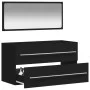 Badezimmerschrank mit Spiegelholz schwarz von vidaXL, Badezimmermöbel - Ref: Foro24-833880, Preis: 61,08 €, Rabatt: %
