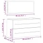 Badezimmerschrank mit Spiegelholz schwarz von vidaXL, Badezimmermöbel - Ref: Foro24-833880, Preis: 61,08 €, Rabatt: %