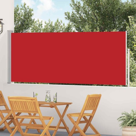 Toldo lateral retráctil de jardín rojo 120x500 cm en Sombrillas | Comprar online en Foru.es