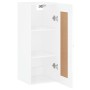 Armario de pared madera ingeniería blanco brillo 34,5x34x90 cm de vidaXL, Aparadores - Ref: Foro24-830478, Precio: 51,29 €, D...