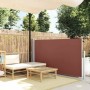 Toldo lateral retráctil de jardín marrón 120x500 cm en Sombrillas | Comprar online en Foru.es