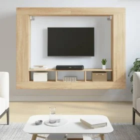 TV cabinet engineered wood Sonoma oak 152x22x113 cm by vidaXL, Closets and storage - Ref: Foro24-833724, Price: 88,94 €, Disc...