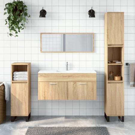 Armario de baño con espejo madera de ingeniería roble Sonoma de vidaXL, Muebles de baño - Ref: Foro24-833886, Precio: 70,49 €...