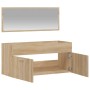 Armario de baño con espejo madera de ingeniería roble Sonoma de vidaXL, Muebles de baño - Ref: Foro24-833886, Precio: 70,49 €...