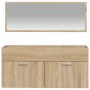 Armario de baño con espejo madera de ingeniería roble Sonoma de vidaXL, Muebles de baño - Ref: Foro24-833886, Precio: 70,49 €...