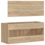 Armario de baño con espejo madera de ingeniería roble Sonoma de vidaXL, Muebles de baño - Ref: Foro24-833886, Precio: 70,49 €...
