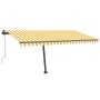 Toldo de pie automático amarillo y blanco 400x350 cm en Toldos | Comprar online en Foru.es