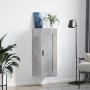 Armario de pared madera ingeniería gris hormigón 34,5x34x90 cm de vidaXL, Aparadores - Ref: Foro24-830520, Precio: 48,67 €, D...