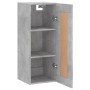 Armario de pared madera ingeniería gris hormigón 34,5x34x90 cm de vidaXL, Aparadores - Ref: Foro24-830520, Precio: 48,67 €, D...