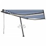 Toldo automático LED sensor de viento azul y blanco 400x350 cm en Toldos | Comprar online en Foru.es