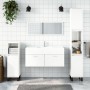 Armario de baño con espejo madera de ingeniería blanco brillo de vidaXL, Muebles de baño - Ref: Foro24-833888, Precio: 76,44 ...