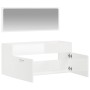 Armario de baño con espejo madera de ingeniería blanco brillo de vidaXL, Muebles de baño - Ref: Foro24-833888, Precio: 76,44 ...