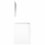 Armario de baño con espejo madera de ingeniería blanco brillo de vidaXL, Muebles de baño - Ref: Foro24-833888, Precio: 76,44 ...