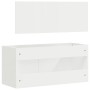 Armario de baño con espejo madera de ingeniería blanco brillo de vidaXL, Muebles de baño - Ref: Foro24-833888, Precio: 76,44 ...