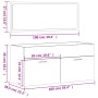 Armario de baño con espejo madera de ingeniería blanco brillo de vidaXL, Muebles de baño - Ref: Foro24-833888, Precio: 76,44 ...