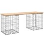 Banco de jardín diseño gaviones madera maciza pino 103x31x42 cm de vidaXL, Bancos de jardín - Ref: Foro24-834329, Precio: 60,...