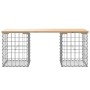 Banco de jardín diseño gaviones madera maciza pino 103x31x42 cm de vidaXL, Bancos de jardín - Ref: Foro24-834329, Precio: 60,...
